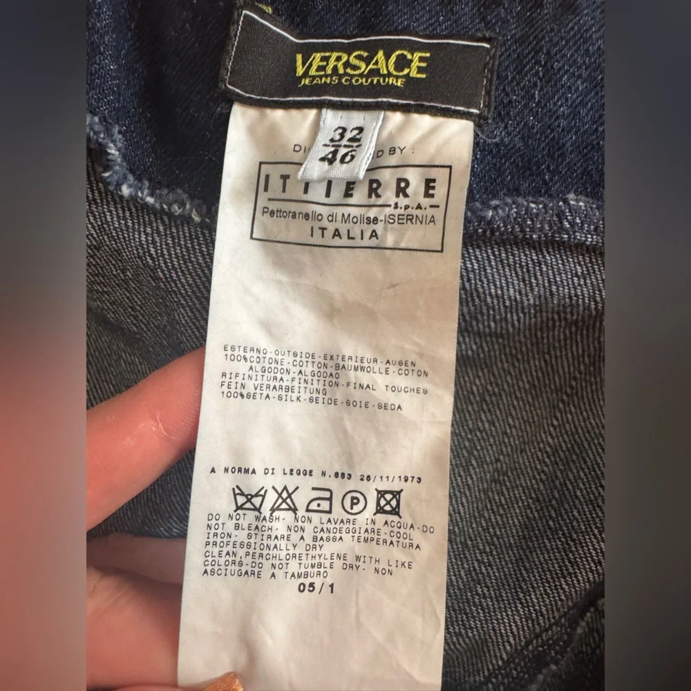 Y2K Vintage Versace Denim Fishtail Skirt - Picture 5 of 9